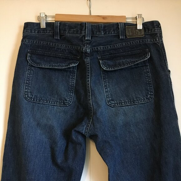GAP 1969 100% Cotton Blue Army Jeans 36 X 32 Unisex - Picture 7 of 16